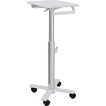 Ergotron StyleView S-Tablet Cart, SV10 - 30 lb Capacity - 4 Casters - 3" Caster Size - Metal, Steel - White, Aluminum