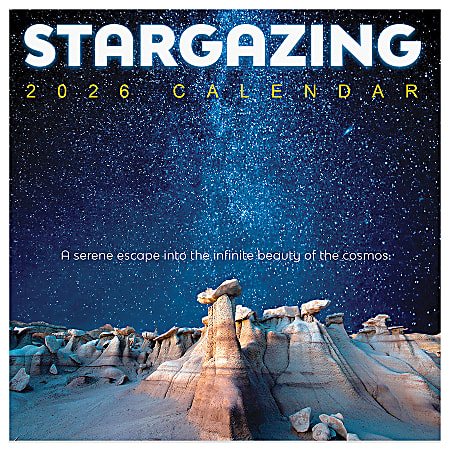 2026 TF Publishing Scenic Monthly Mini Wall Calendar, 7" x 7", Stargazing, January To December