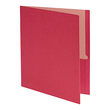 Earthwise by Oxford Twin Pocket Folder 95percent Recycled Red Box Of 25 ...