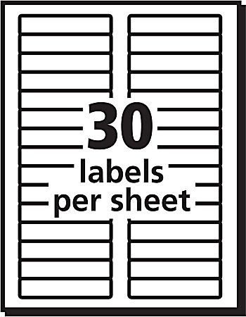 Avery 48266 White File Folder Labels - Office Depot