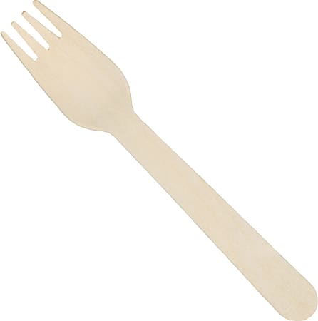 Hoffmaster Wood Cutlery, Forks, 6", Natural, Pack Of 1,000 Forks