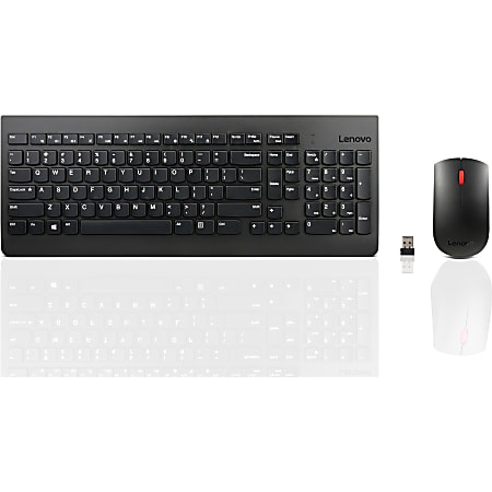 Lenovo Essential Wireless Combo Keyboard & Mouse - USB Wireless RF 2.40 GHz Keyboard - English (US) - 4X30M39458