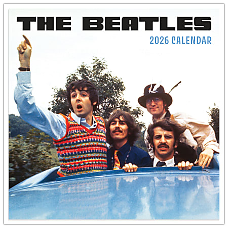 2026 TF Publishing Art & Design Monthly Mini Wall Calendar, 7" x 7", The Beatles, January To December