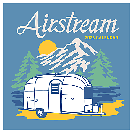 2026 TF Publishing Art & Design Monthly Mini Wall Calendar, 7" x 7", Airstream, January To December