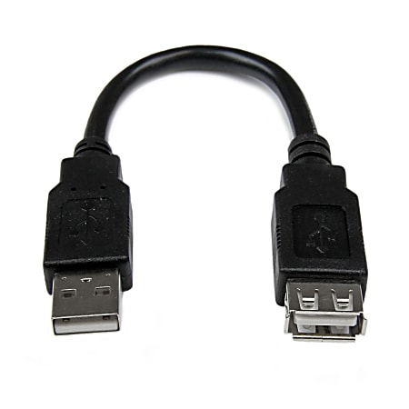 StarTech.com 6in USB 2.0 Extension Adapter Cable A to A - M/F - Extends the your current USB device cable by 6 inches - USBEXTAA6IN
