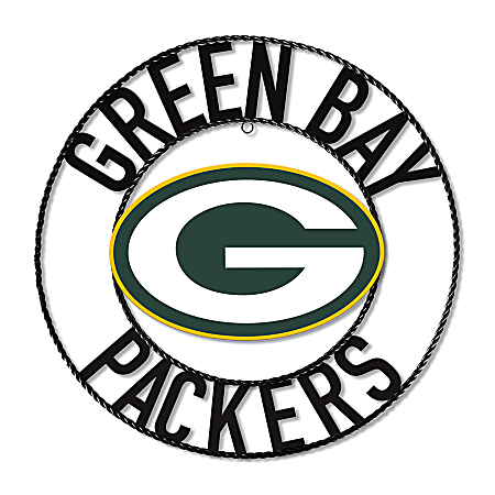 Imperial NFL Wrought Iron Wall Art, 24"H x 24"W x 1/2"D, Green Bay Packers