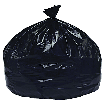 SKILCRAFT® Low Density 1.5-mil Trash Liners, 60 Gallons, 38" x 58", 90% Recycled, Black, Pack Of 20 (AbilityOne 8105-01-517-3668)