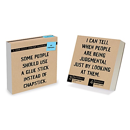 2026 TF Publishing Daily Desktop Box Calendar, 5-1/4" x 5-1/4", Anti Affirmations/Daily Sarcasm, January To December
