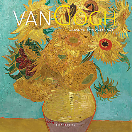 2025 Graphique Fine Arts Monthly Mini Calendar, 7” x 7”, Van Gogh, January 2025 To December 2025, CY27