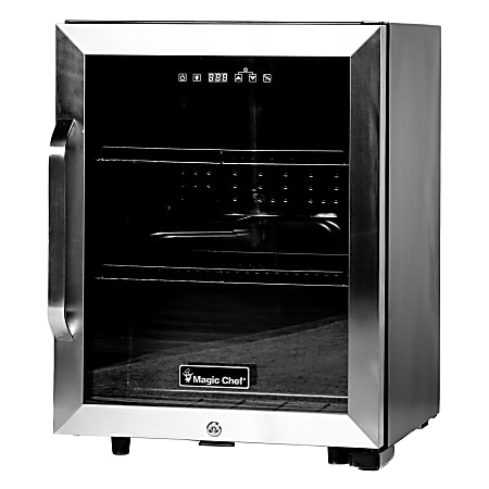 Magic Chef® 58-Can Mini Fridge for Commercial Countertop Use, Silver/Black, MCCM21ST