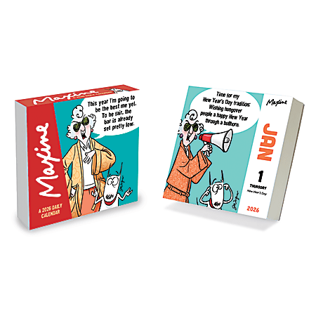 2026 TF Publishing Daily Desktop Box Calendar, 5-1/4" x 5-1/4", Maxine, January To December