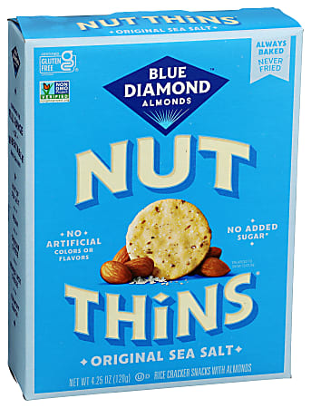 Blue Diamond Nut Thins, Almond, 4.25 Oz, Total Qty 12