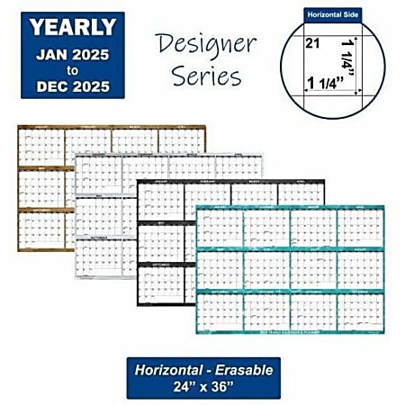 Calendrier Mural 2025 A2 Effaçable - Planificateur Annuel Bordeaux 59x42 Cm SwiftGlimpse