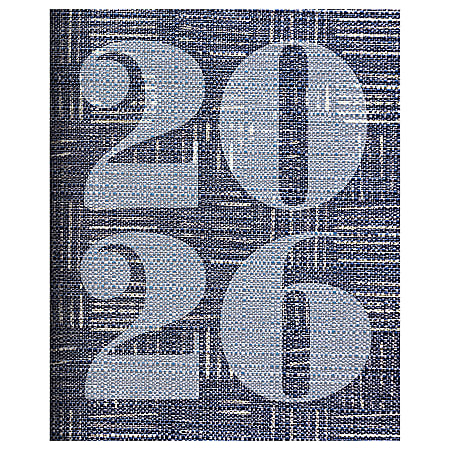 2026 TF Publishing Medium Monthly Planner, 6-1/2" x 8", Basket Weave Blue, January To December