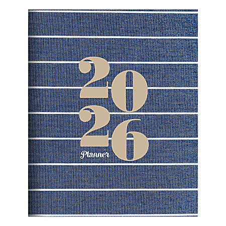 2026 TF Publishing Large Monthly Planner, 9" x 11", Denim, January To December