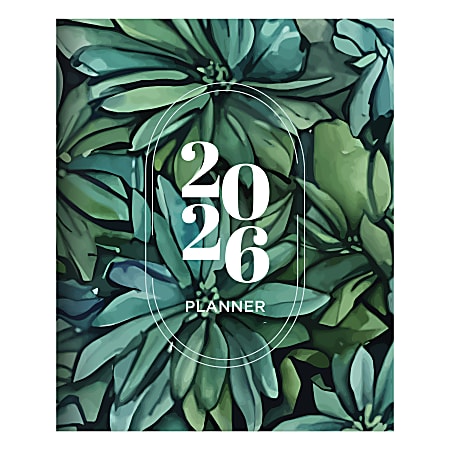 2026 TF Publishing Large Monthly Planner, 9" x 11", Succulent, January To December
