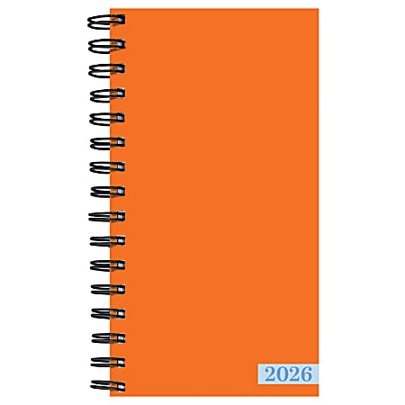 2026 TF Publishing Small Weekly/Monthly Planner, 3-1/2” x 6-1/2", Orange, January To December