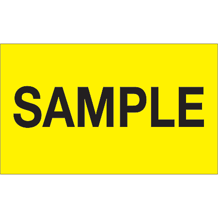 Tape Logic® Preprinted Special Handling Labels, DL1157, Sample, Rectangle, 3" x 5", Fluorescent Yellow, Roll Of 500