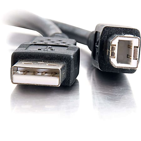 V7 USB Cable USB 2.0 A Male to USB 2.0 B Male 5m 16.4ft, Black