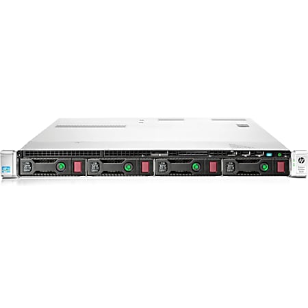 HP ProLiant DL360E G8 1U Rack Server - 1 x Intel Xeon E5-2403 Quad-core (4 Core) 1.80 GHz - 4 GB Installed DDR3 SDRAM - Serial ATA/600, 6Gb/s SAS Controller - 0, 1, 10 RAID Levels - 1 x 460 W