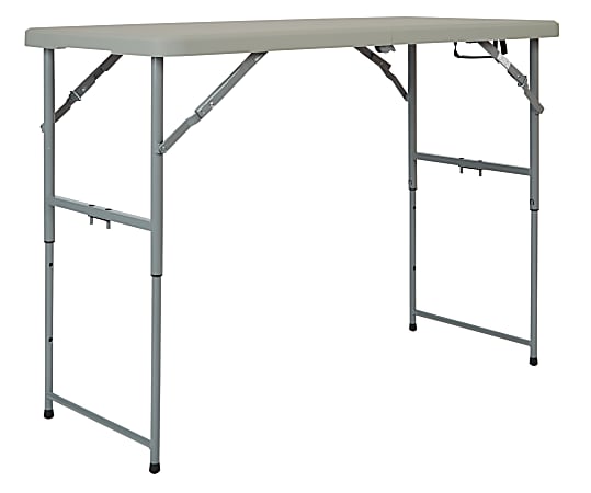 Office Star™ Work Smart Height-Adjustable Fold-In-Half Resin Multi-Purpose Table, 35-1/2"H x 48"W x 24"D