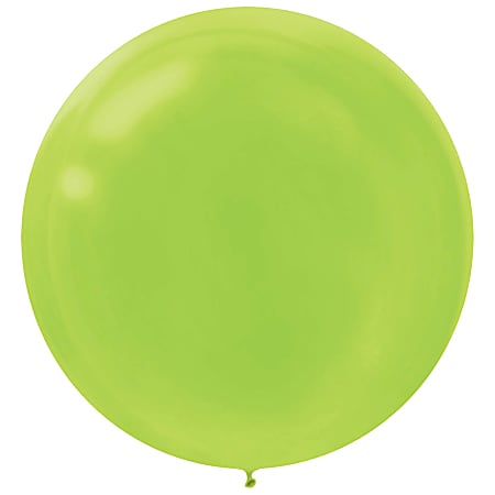 Amscan 24" Latex Balloons, Kiwi Green, 4 Balloons Per Pack, Set Of 3 Packs