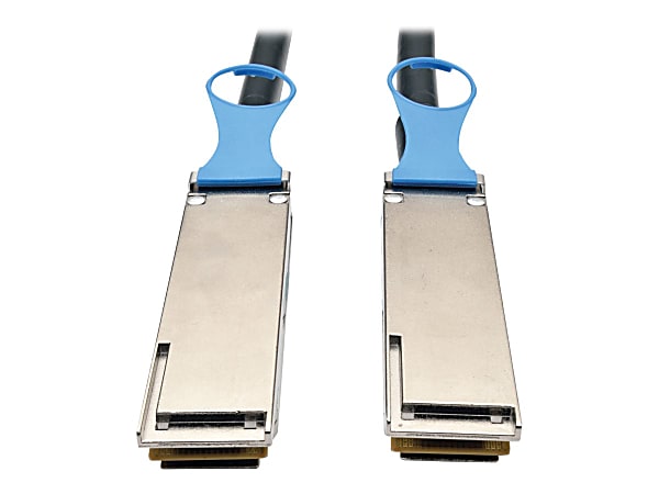 Eaton Tripp Lite Series QSFP28 to QSFP28 100GbE Passive DAC Copper InfiniBand Cable (M/M), 0.5 m (20 in.) - InfiniBand cable - QSFP28 (M) to QSFP28 (M) - 1.6 ft - SFF-8665/IEEE 802.3bj - passive - black