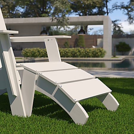 Flash Furniture Sawyer Modern All Weather Poly Resin Wood
