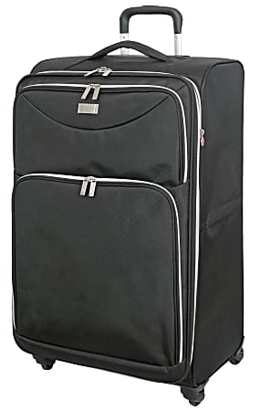 Geoffrey Beene Midnight Fabric Rolling 3 Piece Luggage Set Black ODP Business Solutions