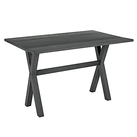 Office Star™ McKayla Flip Top Table, 30-3/16”H x 47-3/4”W x 32”D, Distressed Gray