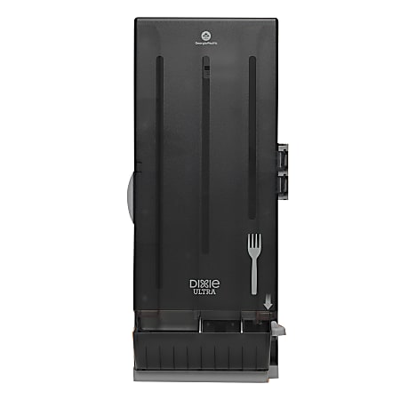 Dixie Ultra® Smartstock® Series-O Classic Fork Dispenser, 24-3/4”H x 8-3/4”W x 10”D, Translucent Black