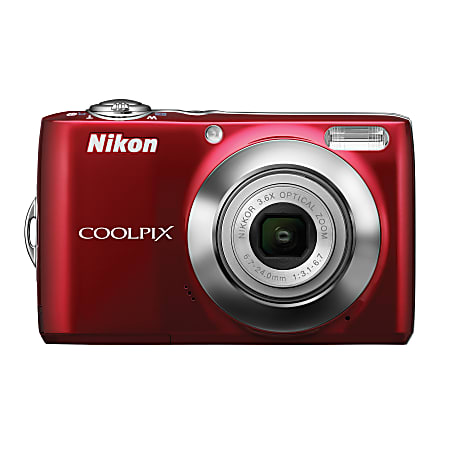 Nikon® Coolpix® L24 14.0-Megapixel Digital Camera, Red