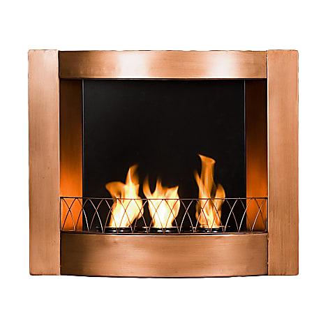 SEI Wall-Mount Fireplace, 22 1/2"H x 27 1/4"W x 5 1/2"D, Copper