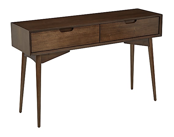 Office Star™ Copenhagen Rectangle Console Table, 30-1/4”H x 47-3/4”W x 14”D, Walnut