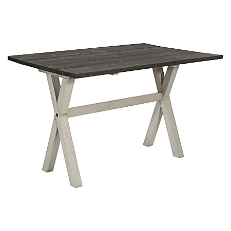 Office Star™ Kristen Flip Top Table, 30”H x 47-3/4”W x 31-3/4”D, Charcoal