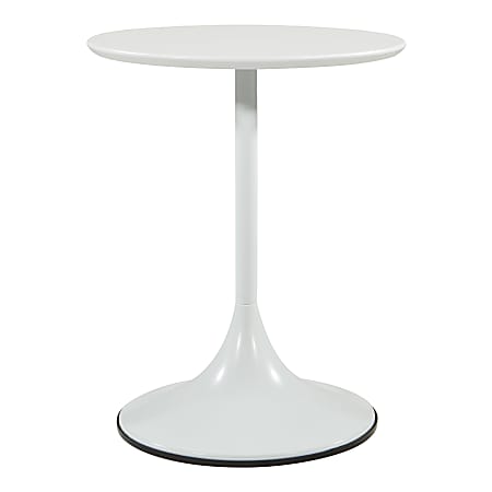 Office Star™ Flower Side Table, 22-7/16”H x 17-3/4”W x 17-3/4”D, White