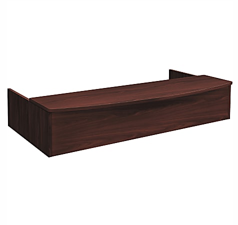 HON® Foundation Stack-On Reception Station With Bowfront, Mahogany