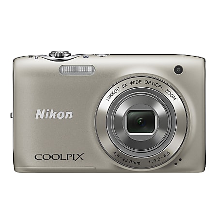Nikon® Coolpix® S3100 14.0-Megapixel Digital Camera, Silver