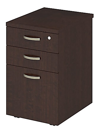 Bush Business Furniture Easy Office 20"D Vertical 3-Drawer Mobile File Cabinet, Mocha Cherry, Premium Installation