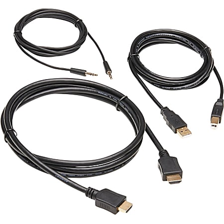 Eaton Tripp Lite Series HDMI KVM Cable Kit - 4K HDMI, USB 2.0, 3.5 mm Audio (M/M), Black, 6 ft. - Video/audio/data cable kit - P782006HA
