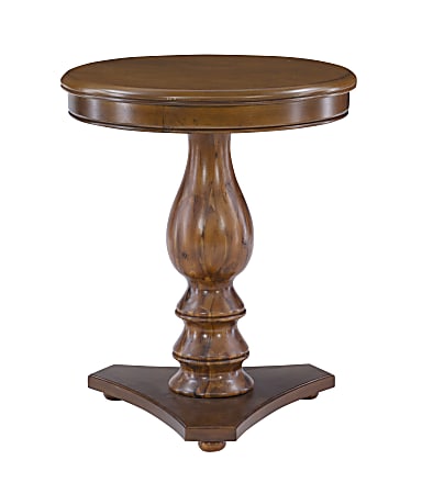 Powell Weston Side Table, 24-½"H x 20"W x 20"D, Hazelnut