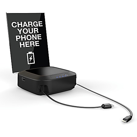ChargeTech Battery-Powered Charging Hub, Black