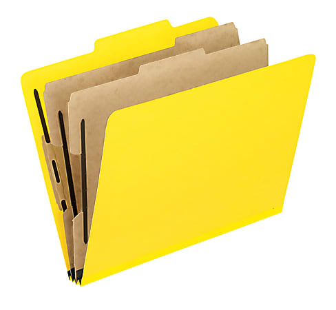 Pendaflex® PressGuard® Color Classification File Folder, 8 1/2" x 11", Letter Size, Yellow, Box Of 10