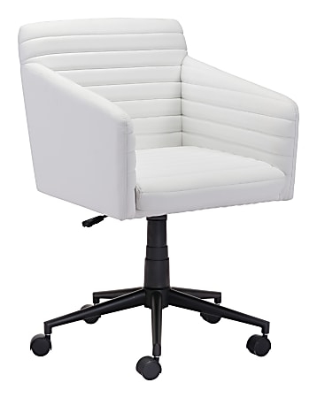 Zuo® Modern Bronx Mid-Back Chair, Black/White