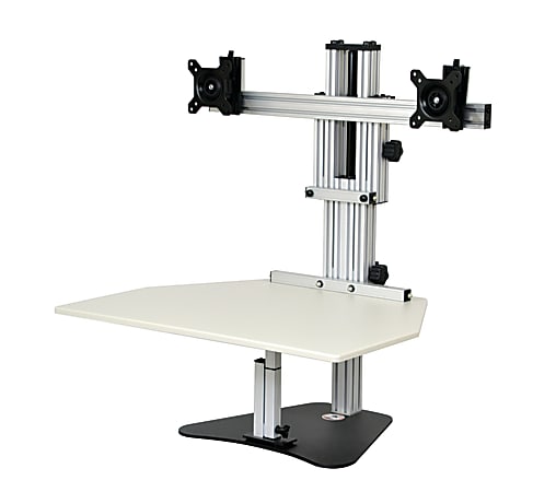 Ergo Desktop Kangaroo Elite 28"W Adjustable Height Desk Converter, Putty