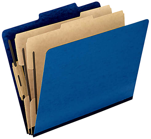 Pendaflex® PressGuard® Color Classification File Folder, 8 1/2" x 14", Legal Size, Blue, Box Of 10