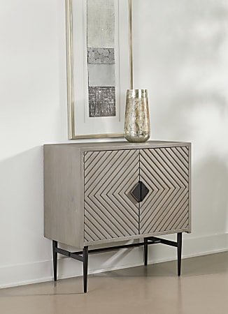 Coast to Coast Umbriel 34”W Transitional Cabinet With 2 Doors, Gray