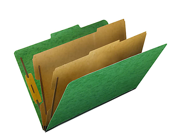 Pendaflex® PressGuard® Color Classification File Folder, 8 1/2" x 14", Legal Size, Green, Box Of 10