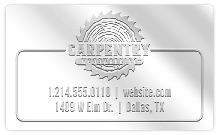 Custom Blind-Embossed Labels And Stickers, Foil Stock, 1-1/2" x 2-1/2" Rectangle, Box Of 500 Labels