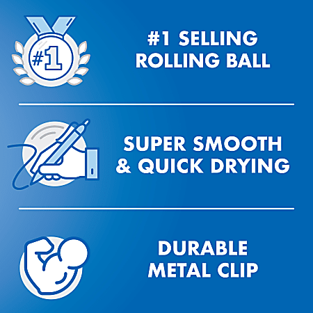 BIC 4-Color Retractable Ball Pen - 1 Mm Medium Conical Pen Point - Refillable - Retractable - Black, Blue, Green, Red Ink - Opaque Blue Barrel - 1 Pack - View #3